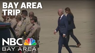 President Biden leaves Bay Area after brief stop to attend campaign events [upl. by Snebur716]