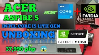 ACER ASPIRE 5 I5 11TH GEN UNBOXING NEW LAPTOP FOR CIVIL ENGINEERING STUDENTS 2021  JAYSON PERALTA [upl. by Namyac]