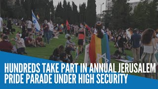 Hundreds take part in annual Jerusalem Pride parade under high security [upl. by Aryajay]