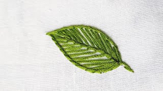 Leaves Embroidery Tutorial Blanket Stitch or Buttonhole Stitch By Shab Embroideryish [upl. by Amerigo497]