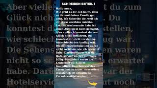 Schreiben B1 Vorbereitung für B1 Goethe  Aufgabe1 Teil 1 Ausflug Ihnen nicht gut gefallen [upl. by Oralla]