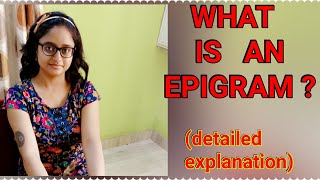 Epigram  definition and examples  explanation with notes [upl. by Eittap]