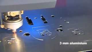 Laser cutting of 3mm aluminum [upl. by Lucho243]