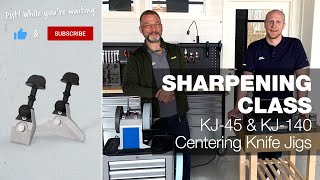 Demonstrating Tormek’s Centering Knife Jigs KJ45 amp KJ140  Part 16  Tormek Live Sharpening Class [upl. by Gagliano]