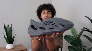 YEEZY FOAM RUNNER quotONYXquot REVIEW  ON FOOT  SIZING amp MORE [upl. by Llenrahs]