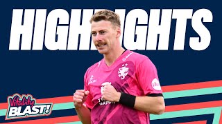 Meredith Picks Up 4Fer amp Banton Hits 49  Middlesex v Somerset  Highlights  Vitality Blast 2024 [upl. by Miran]