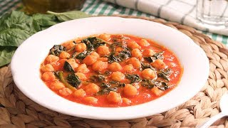 Garbanzos con Espinacas  El potaje más fácil y delicioso del mundo [upl. by Owain940]