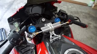 CBR250rr  YSS Steering Damper review [upl. by Ociral648]