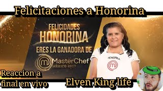 Honorina ganadora de MasterChef Mexico 2017 Gran Final 2do lugar Pastor [upl. by Cynarra]