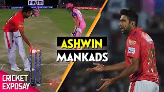 Controversial mankad dismissal of Jos Butler by Ravi Ashwin  IPL  RR vs KXIP [upl. by Lyssa]