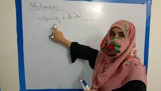 addiotion of halogens addition of bromine to alkene reaction mechanism jk lectures [upl. by Gav]