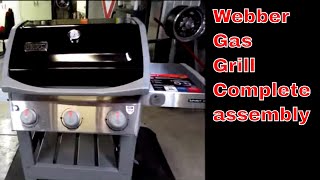 Weber Gas Grill From the Box To The Burgers [upl. by Ula610]