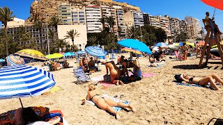 🇪🇦☀️🏝️ ALICANTE SPAIN BEACH 2024  POSTIGUET BEACH WALK🏖️  4K 60FPS VIEW 🎥 [upl. by Yate751]