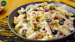 White Sauce Pasta Recipe by SooperChef [upl. by Rombert435]