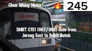 814 Clear Whiny Decel SMRT C151 067068 Jurong East to Bukit Batok [upl. by Innej]