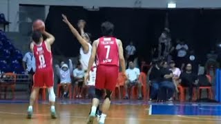 Mark Cruz hits 4point play against Philip Paniamogan  Cotabato vs Batangas MPBL GAME 1 [upl. by Rodrich]