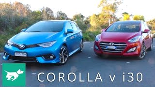 Hyundai i30 vs Toyota Corolla – which small car is best [upl. by Ayom]