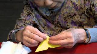 Origami instruction by Mrs Kiyo Yoshizawa [upl. by Nileak]