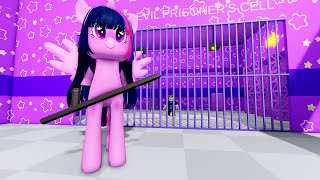 TWILIGHT SPARKLES  MY LITTLE PONYS PRISON RUN OBBY ROBLOX [upl. by Maunsell982]