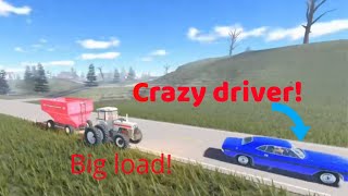 Delivering a Gravity Wagon with White Feild Boss in American Plains Mudding Roblox [upl. by Siraval]