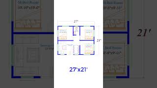 27X21 floor plan  beautiful building floor plan floorplans short [upl. by Cyrie434]