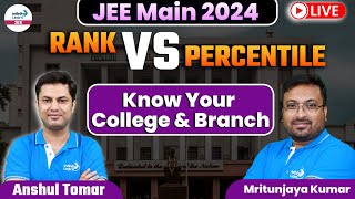 JEE Mains Rank Vs Percentile  Know Your College amp Branch  JEEMain2024 InfinityLearnJEE [upl. by Derinna]