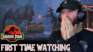 JURASSIC PARK Reaction  First Time Watching  SO MUCH FUN [upl. by Ahsenroc]