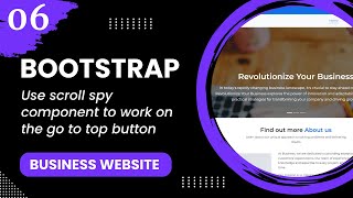 Bootstrap 5 6  Use scrollspy component to work on go to top button [upl. by Osher]