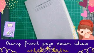 Diary Front Page border design ideas  diary decoration ideas howtodecorate borderdesigns [upl. by Aik]