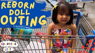 REBORN DOLL OUTING to WALMART 🛒 📝 Adelia’s CAMP List 🏕️ reborndoll rebornbaby walmart [upl. by Brander511]