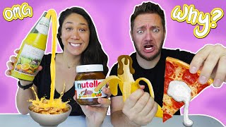 German Tries 7 Weird Food Combos People Love [upl. by Ennirok581]