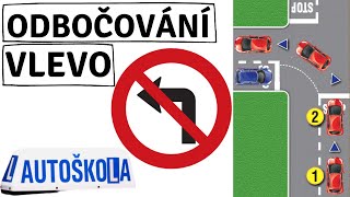 Odbočování vlevo⛔Křižovatky Autoškola Jak na přednost při odbočení doleva Příklady  Praxe [upl. by Manouch]