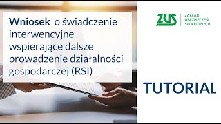 RSI  wniosek o świadczenie interwencyjne Tutorial [upl. by Anoynek]