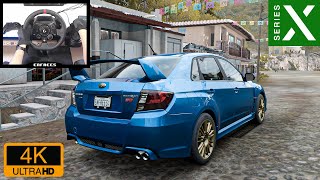 Subaru WRX STi  Forza Horizon 5 Xbox Series X  Logitech g923 Steering Wheel gameplay 4K [upl. by Hgieleak]