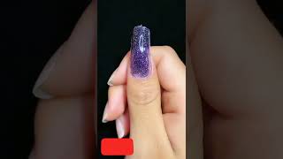 Glitter polygel nail design tutorial nails nailart [upl. by Ulita]