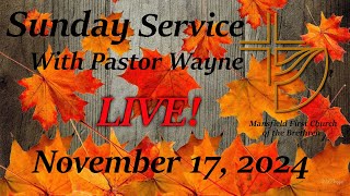 Mansfield First Church of the Brethren LIVE Sunday Service [upl. by Jane]