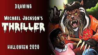 Drawing Michael Jacksons Thriller Werewolf  Halloween Art and Talk [upl. by Emmons558]