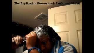 How to apply texturizer natural hair How to apply Just For Me Texture Softener natural hair Pt2 [upl. by Enelkcaj657]