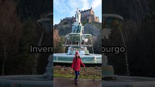 como é o frio no inverno em Edimburgo fonte congelou shorts edimburgo escocia viagem viajar [upl. by Nwahsak]