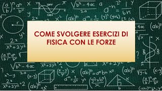 Come svolgere esercizi di fisica con le forze [upl. by Cher318]