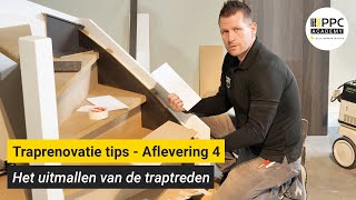 Traprenovatie tips  Aflevering 4 Het uitmallen van de traptreden [upl. by Abernathy554]