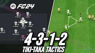 New OP Tiki Taka Tactics Best 4312 Custom Tactics EA FC 24 [upl. by Atsylac]