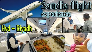 Saudia flight Service ✈️ in detail  Hyderabad to Riyadh  Indian life in Saudi Arabia [upl. by Haidabo]