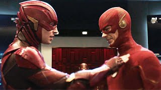 Flash Ezra Miller Meets Flash Grant Gustin  Crisis On Infinite Earths  Arrow TV series [upl. by Edea619]