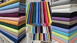 Colorfull Pure Linen fabric available in wholesale [upl. by Mathre821]