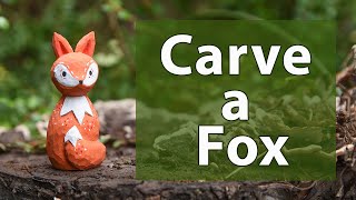 Carve a Fox out of Wood  Easy Whittling Tutorial for Beginners [upl. by Eisnyl]