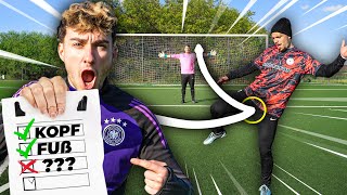 MIT JEDEM KÖRPERTEIL EIN TOR SCHIEßEN LUCAS vs LARS FUßBALL CHALLENGE [upl. by Aneev]