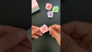 Sticky note origami rose shorts tutorial Fumiaki Shingu origamirose origami paperrose [upl. by Barbie]