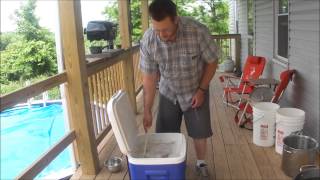 Homebrewing Mashing Grain [upl. by Kistner]