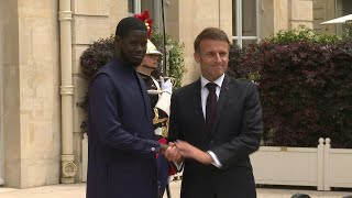 President Macron welcomes Senegalese President Bassirou Diomaye Faye  AFP [upl. by Aramoix875]